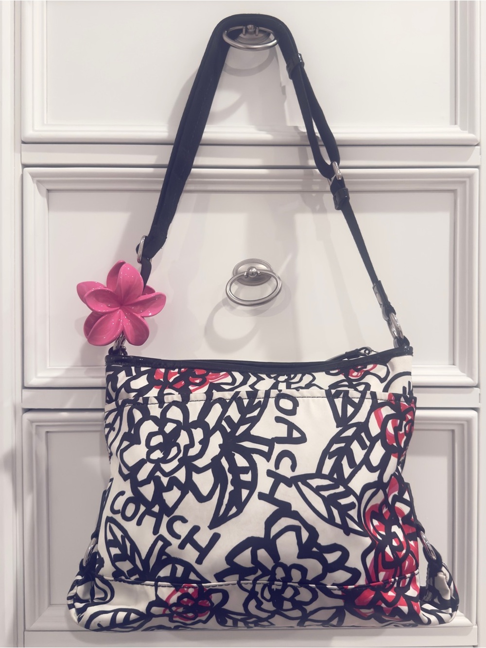 🌸 Coach Poppy Floral Graffiti Crossbody/ Shoulder Bag - Picture 2 of 16
